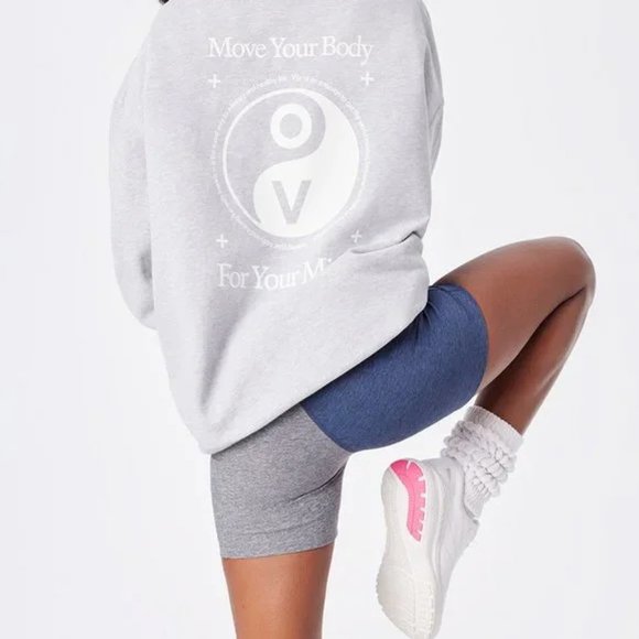 Outdoor Voices Warmup 5" Short - Colorblock (Blue, black, & grey) - Picture 7 of 10